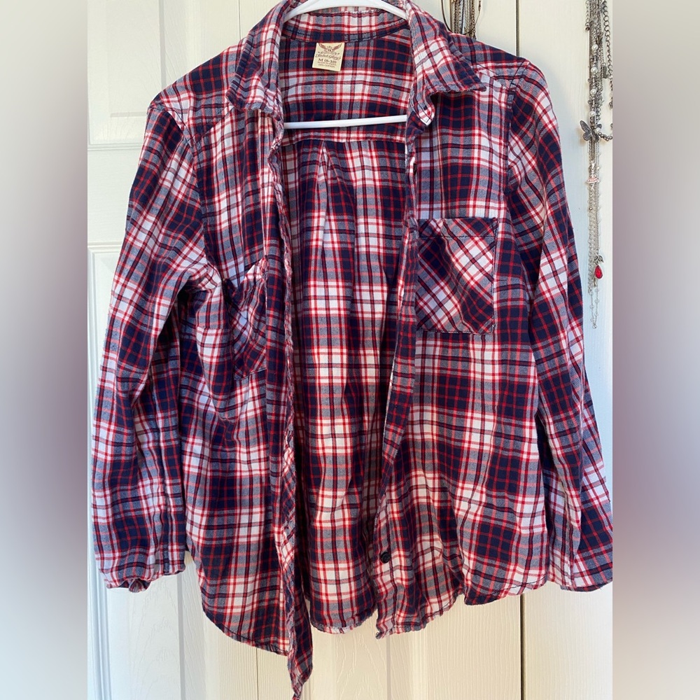 Red, white, and blue Faded Glory flannel